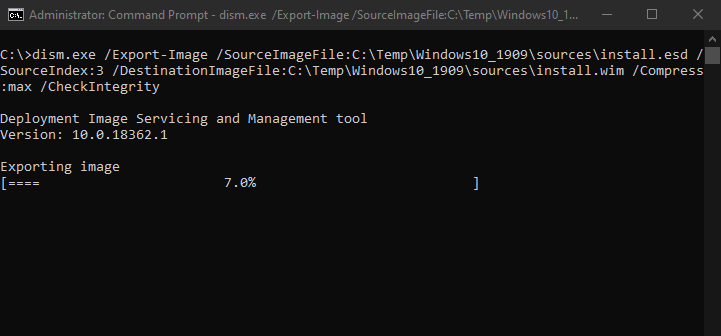 DISM Convert ESD