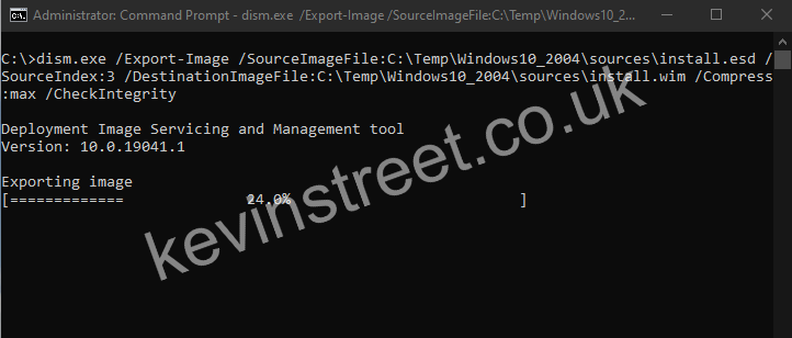Converting an ESD file into a WIM