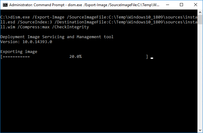 DISM Convert ESD